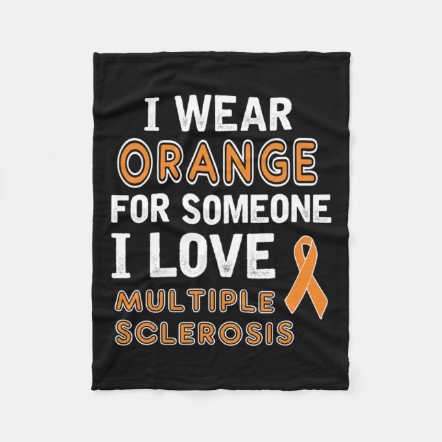 Ich trage Orange - Multiple Sklerose Awareness Fleecedecke (Vorderseite)