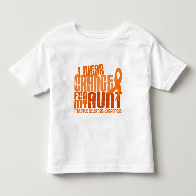 Ich trage orange Tante multiple Sklerose Kleinkind T-shirt (Vorderseite)