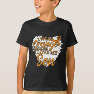 Ich trage Orange, weil ich meinen Sohn für Leukämi T-Shirt