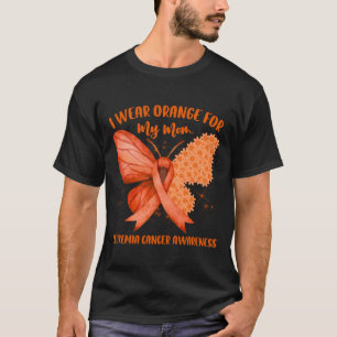 Ich trage Orangen-Ribbon-Leukämie T-Shirt
