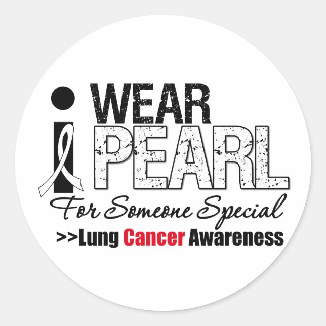 Ich trage Pearl Ribbon für eine besondere Runder Aufkleber (Vorderseite)