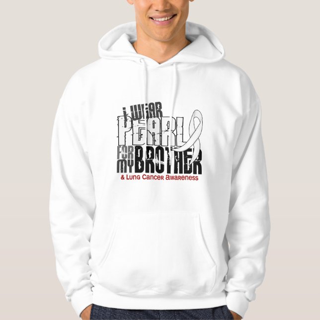 Ich trage Perle für meinen Lungenkrebs des Hoodie (Vorderseite)