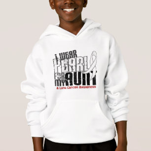 Ich trage Perle für meinen Lungenkrebs Tanten-6,4 Hoodie