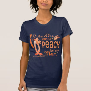 Ich trage Pfirsich für meinen uterinen Krebs der T-Shirt