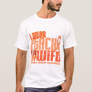 Ich trage Pfirsich für meinen uterinen Krebs der T-Shirt