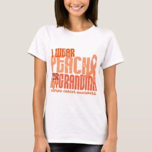 Ich trage Pfirsich für meinen uterinen Krebs der T-Shirt