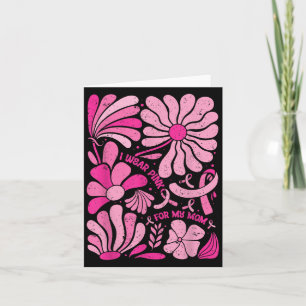 Ich trage Pink für meine Mama Brustkrebs Boho Blüt Karte