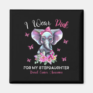 Ich trage Pink für meine Steptochter Brustkrebs Aw Magnet