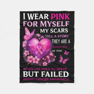 Ich trage Pink für mich selbst meine Narben Brustk Fleecedecke