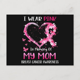 Ich trage Pink in Erinnerung an meine Mutter Brust Postkarte