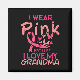 Ich trage pinkfarbene Liebe meine Oma-Brustkrebs-A Magnet