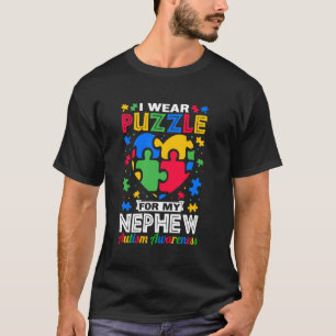 Ich trage Puzzle für mein Neffe Autismus-Bewusstse T-Shirt