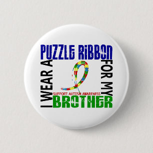 Ich trage Puzzlespiel-Band für meinen Autismus de Button