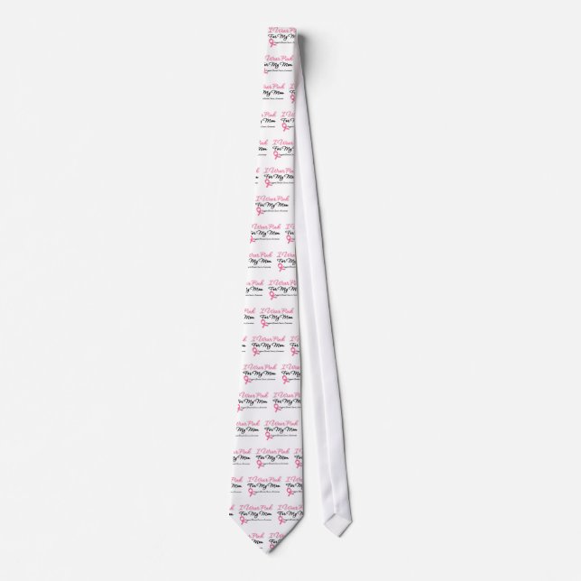 Ich trage rosa Band für meine Mama Krawatte (Vorderseite)