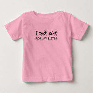 Ich trage Rosa   Benutzerdefinierter Name Krebsunt Baby T-shirt
