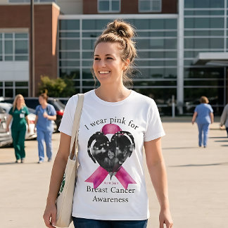 Ich trage Rosa für das Brustkrebs-Bewusstseins-Fot T-Shirt