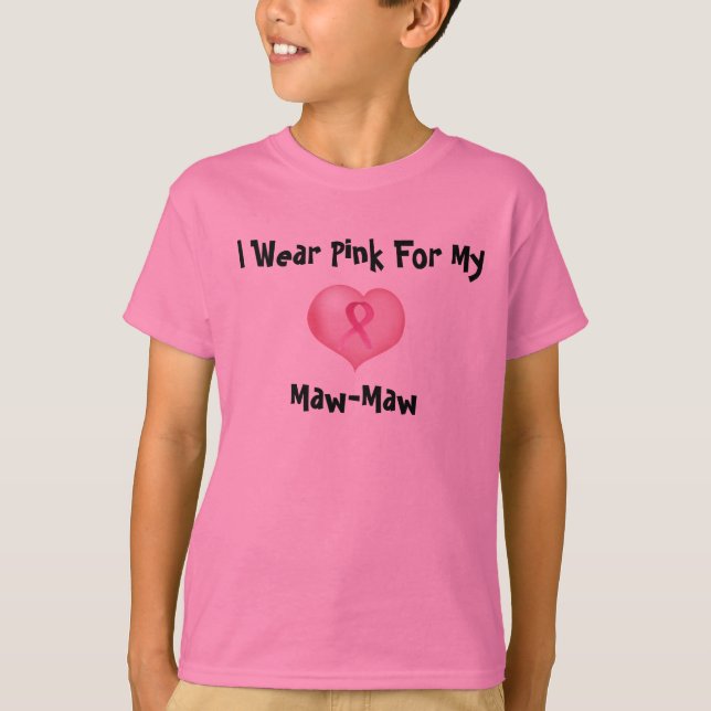 Ich trage Rosa für den T - Shirt mein (Ihre Wahl-) (Vorderseite)