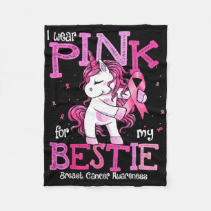Ich trage Rosa für mein Bestie-Shirt Brustkrebs-Aw Fleecedecke