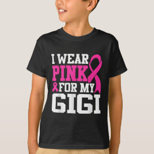 Ich trage Rosa für mein Gigi-Brustkrebs-Bewusstsei T-Shirt