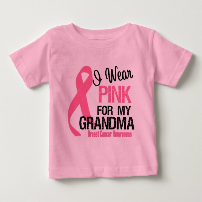 Ich trage Rosa für mein Oma Baby T-shirt (Vorderseite)