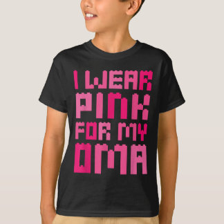 Ich trage Rosa für mein Oma Block Gebäude Boys Kid T-Shirt