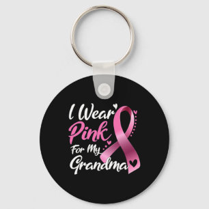 Ich trage Rosa für mein Oma-Brustkrebs-Bewusstsein Schlüsselanhänger