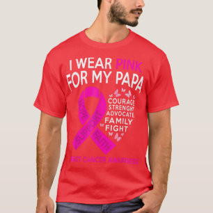 Ich trage Rosa für mein Papa-Brustkrebs-Bewusstsei T-Shirt