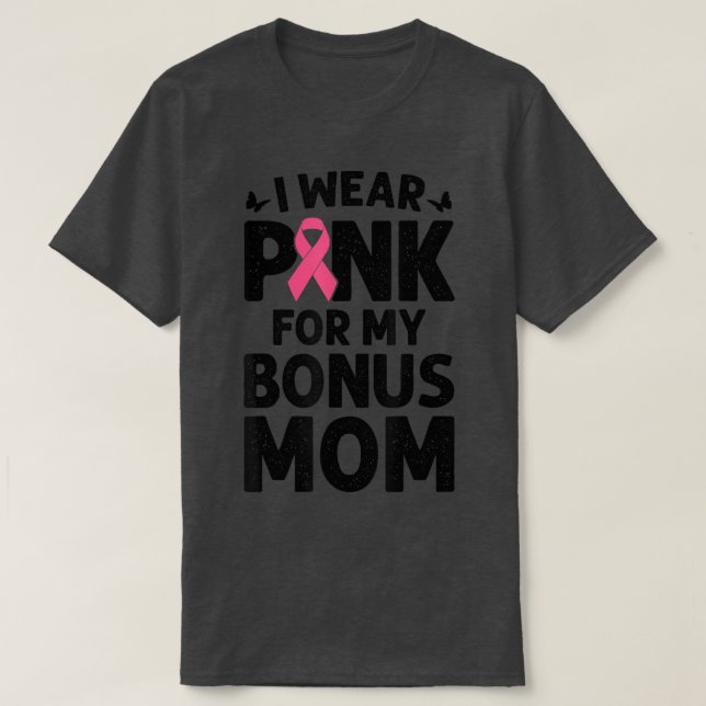 Ich trage Rosa für meine Bonus-Mama Butterfly Brea T-Shirt (Design vorne)
