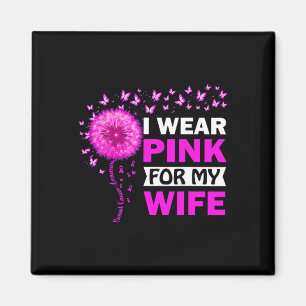 Ich trage Rosa für meine Ehefrau Brustkrebs-Bewuss Magnet