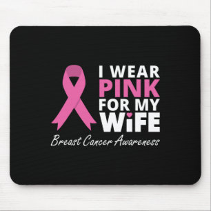 Ich trage Rosa für meine Ehefrau Liebe Ribbon Fami Mousepad