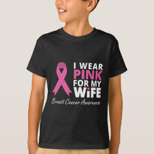 Ich trage Rosa für meine Ehefrau Liebe Ribbon Fami T-Shirt