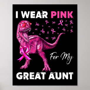 Ich trage Rosa für meine große Tante Brustkrebs Aw Poster