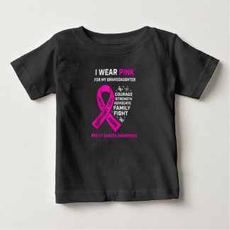 Ich trage Rosa für meine Großtochter-Brust Baby T-shirt