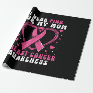 Ich trage Rosa für meine Mama Brustkrebs-Bewusstse Geschenkpapier