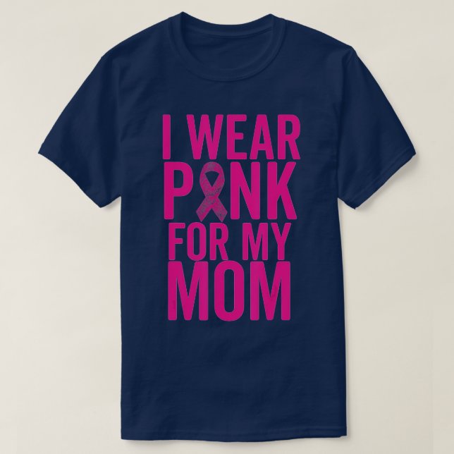 Ich trage Rosa für meine Mama Brustkrebs Mutter Li T-Shirt (Design vorne)