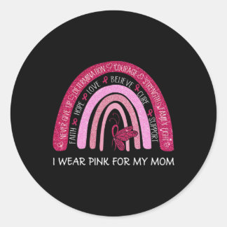Ich trage rosa für meine Mama, das Rainb zur Unter Runder Aufkleber