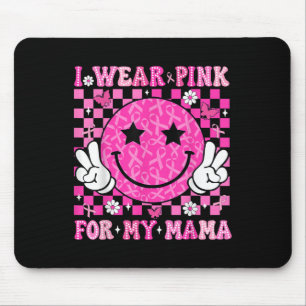 Ich trage Rosa für meine Mama Groovy Brustkrebs Fr Mousepad