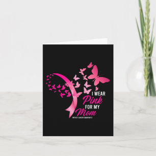 Ich trage Rosa für meine Mama Niedliche Brustkrebs Karte
