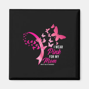 Ich trage Rosa für meine Mama Niedliche Brustkrebs Magnet