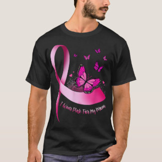 Ich trage rosa für meine Mama rosa Ribbon Cancer B T-Shirt