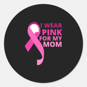 Ich trage Rosa für meine Mama Runder Aufkleber