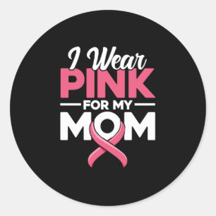 Ich trage Rosa für meine Mama Runder Aufkleber