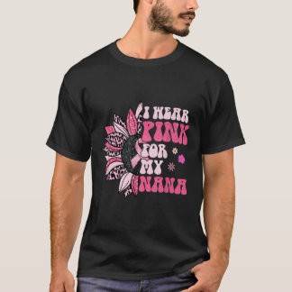 Ich trage Rosa für meine Nana Sonnenblumen Brustkr T-Shirt