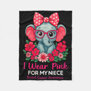 Ich trage Rosa für meine Nichte Elefanten Brustkre Fleecedecke
