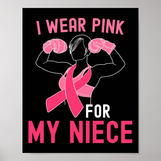 Ich trage Rosa für meine Nichte - Unterstützung vo Poster (Vorne)