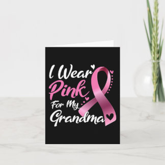 Ich trage Rosa für meine Oma Brustkrebsbewusstsein Karte