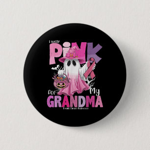 Ich trage Rosa für meine Oma Ghost Brustkrebs Awa Button