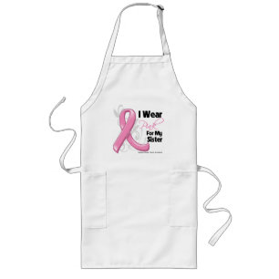 Ich trage Rosa für meine Schwester - Brustkrebs Lange Schürze