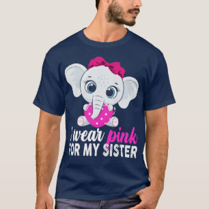 Ich trage Rosa für meine Schwester, Elefanten, Kin T-Shirt