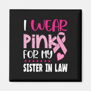 Ich trage Rosa für meine Schwester im Jura Brustkr Magnet